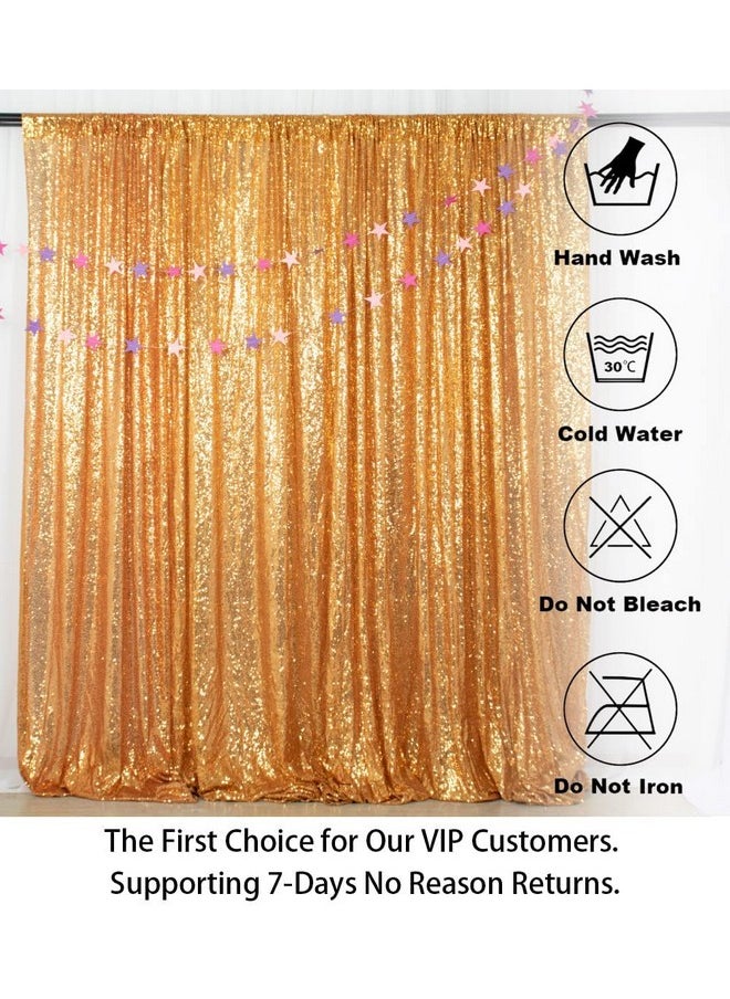 ShiDianYi - 8 X 8 Gold Sequin Backdrop Sequin Photo Booth Backdrop Party Backdrops Wedding Backdrops Sparkling Photography Prop - Image 1