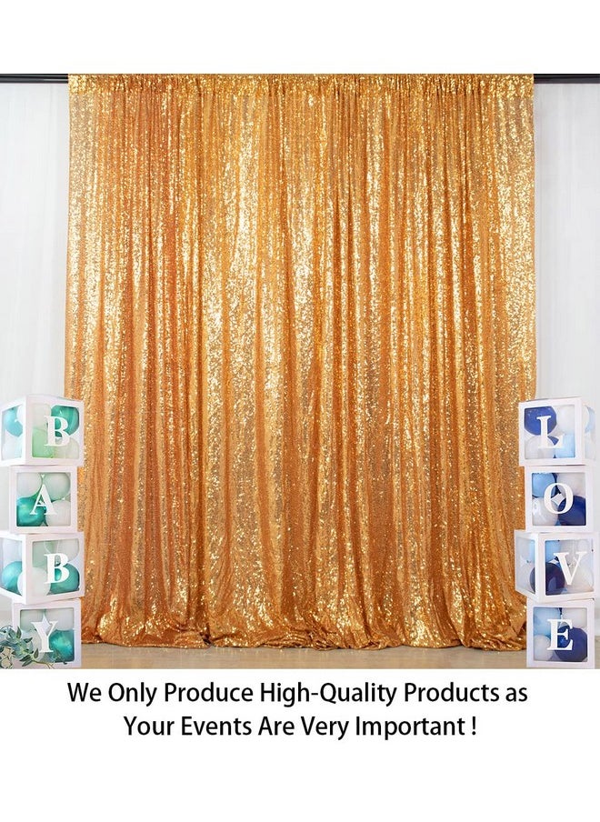 ShiDianYi - 8 X 8 Gold Sequin Backdrop Sequin Photo Booth Backdrop Party Backdrops Wedding Backdrops Sparkling Photography Prop - Image 1