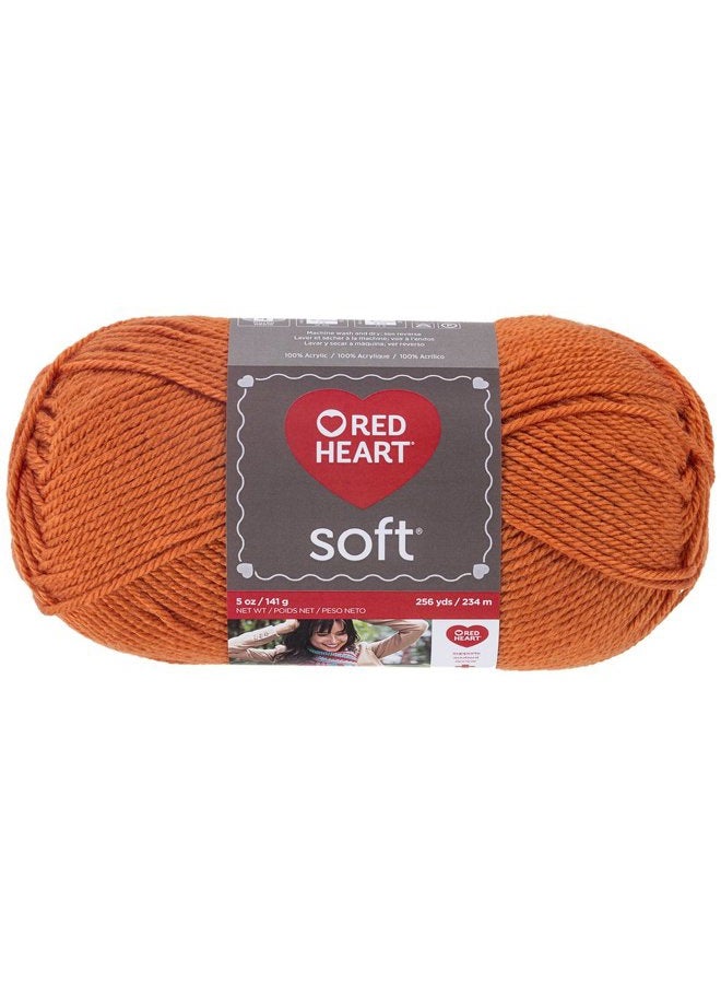 RED HEART Soft Yarn, Tangerine - Image 1