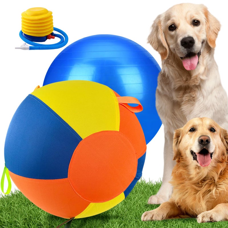 GRETMIX 18 Herding Ball for Dogs DualLayer Herding Toy with Protective Cover Durable Giant Dog Ball for Australian Shepherd Cattle Dog Border Collie for Outdoor Play - Image 2