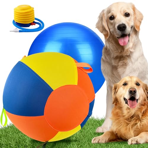 GRETMIX 18 Herding Ball for Dogs DualLayer Herding Toy with Protective Cover Durable Giant Dog Ball for Australian Shepherd Cattle Dog Border Collie for Outdoor Play - Image 1