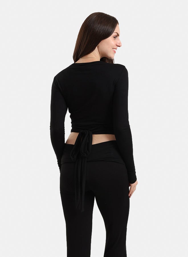 Clue Tie-Back Wrap Top - Image 3