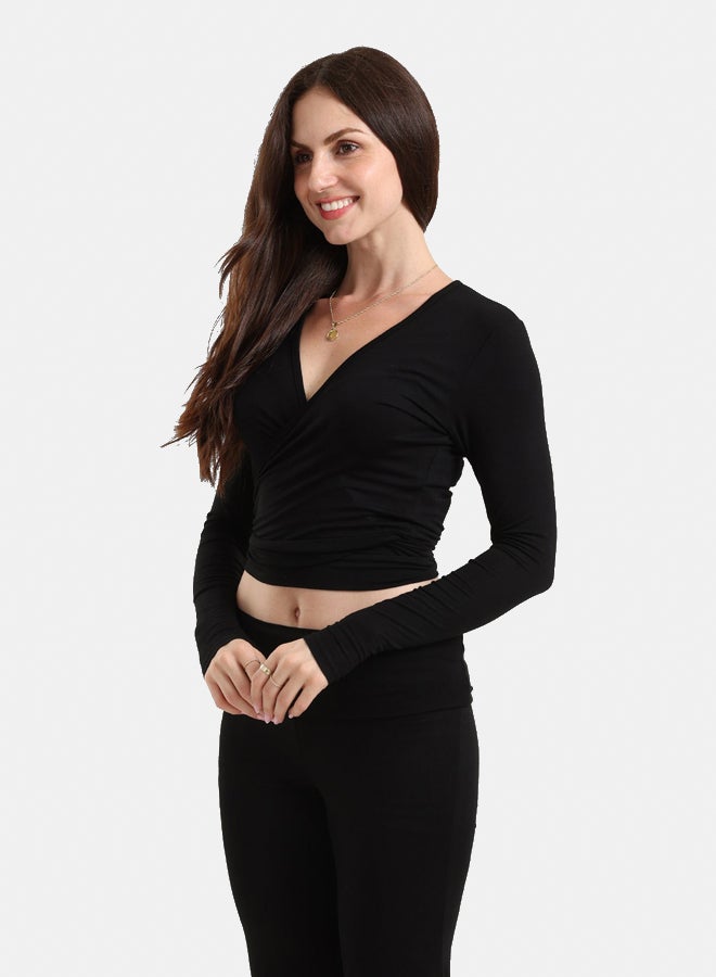 Clue Tie-Back Wrap Top - Image 1