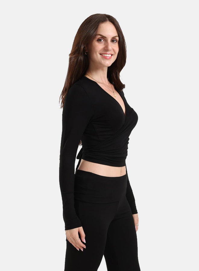 Clue Tie-Back Wrap Top - Image 2