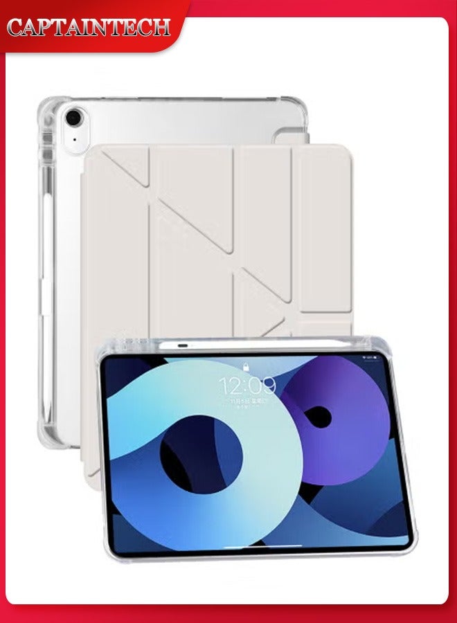 Captaintech iPad 10th Gen Case (2022, 10.9) - Slim Protective Smart Cover with Hard Shell Back u0026 Built-in Stand