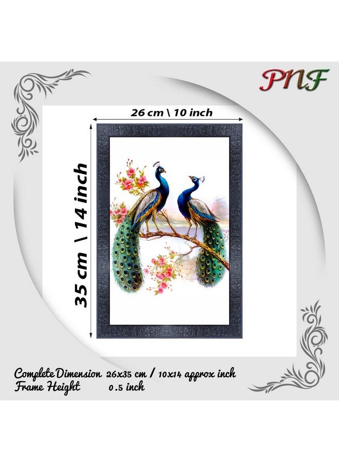 pnf Poster And Frames Peacock Wall Painting With Acrylic Sheet | For Living Room, Bedroom | Home Decoration Item | Best Gifting Option (10 * 14inch,Multicolour,Synthetic) 18394 - Image 2