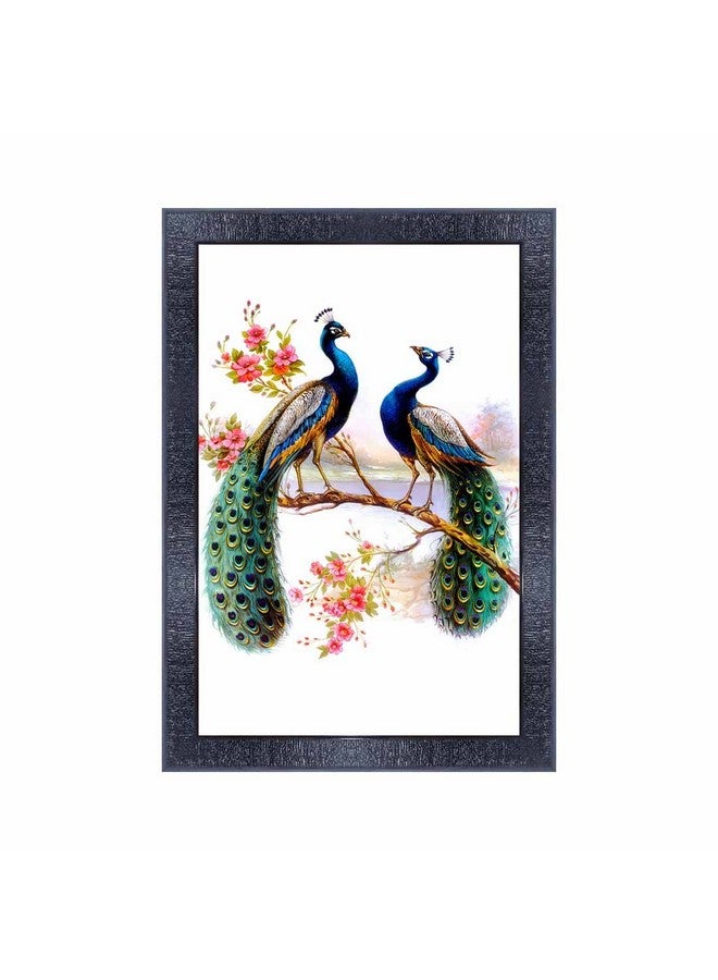 pnf Poster And Frames Peacock Wall Painting With Acrylic Sheet | For Living Room, Bedroom | Home Decoration Item | Best Gifting Option (10 * 14inch,Multicolour,Synthetic) 18394 - Image 1