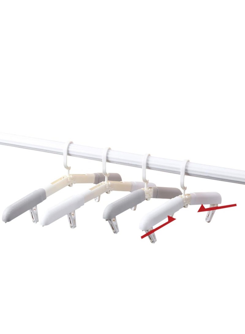 SYOSI 4 Pack Plastic Foldable Travel Hanger, with Clips Plastic Clothes Hangers for Drying Clothes Pants and Socks at Home Business Trips Holiday Camping, for Home and Business Trips - Image 1