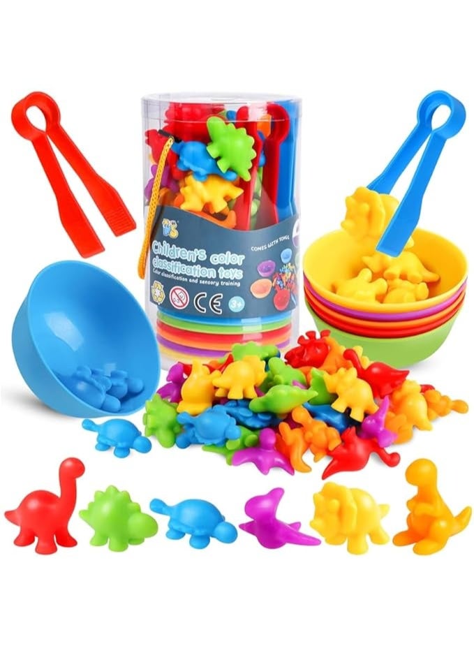 Counting Matching Game, Color Sorting for Color Classification and Sensory Training,Matching Games Set with Sorting Bowls, Sturdy and Durable，for Kids Aged 3+ Years Old Boys Girls - Image 1