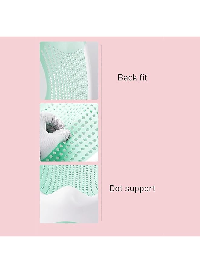 LBMT Baby Bathtub Baby Waterproof Non Slip Bath Support Tub Infant Newborn 0 6 Months Bath Net Newborn Baby Bath Tub Lying Support Bracket Bath Mat (Green) - Image 5