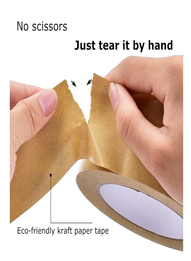 ISAN® Brown Paper Packing tape with Strong Adhesive, Eco friendly, Self-Adhesive Bio-Degradable Kraft Paper Tape, 48mm (2" Approx) Width X 50Mtr Length (1 Pc.) - Image 5