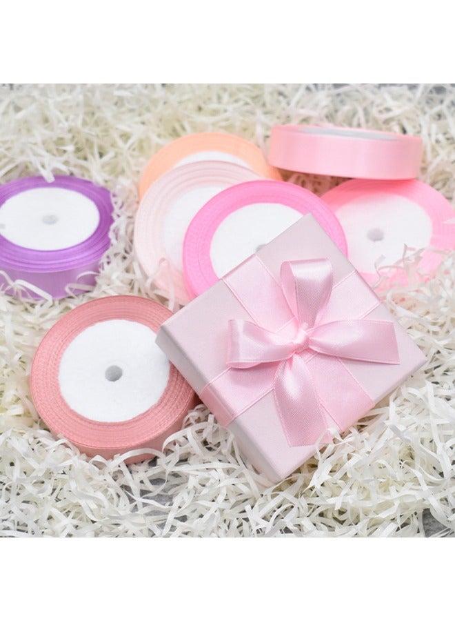 Zeemey 6 Rolls of Double-Sided Satin Ribbon, 0.787 inch x 25 yards (Total 150 yards), Assorted Colors - Perfect for Wedding Bouquets, Gift Wrapping, Hair Accessories, Party Decorations - Image 4