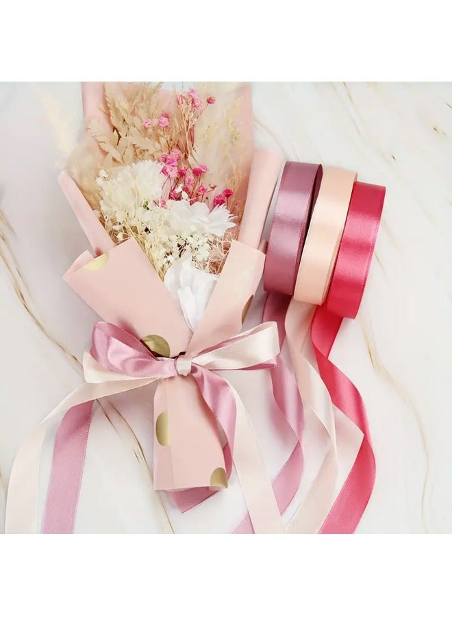 Zeemey 6 Rolls of Double-Sided Satin Ribbon, 0.787 inch x 25 yards (Total 150 yards), Assorted Colors - Perfect for Wedding Bouquets, Gift Wrapping, Hair Accessories, Party Decorations - Image 3