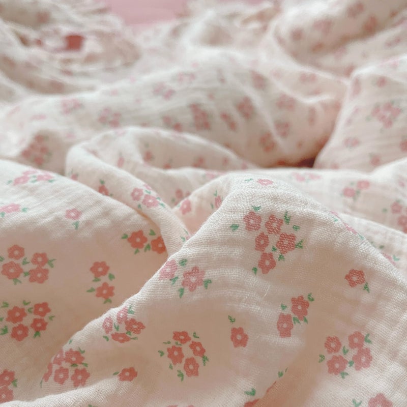 BuLuTu Cotton Muslin Kids Toddler Pillowcase with Galsang Flowers Print, Shabby Chic Nursery Pillowcases with Ruffle Edge, Boys Girls Soft Travel Pillow, Durable Pillow Cover 14"x20", 1 Piece - Image 3