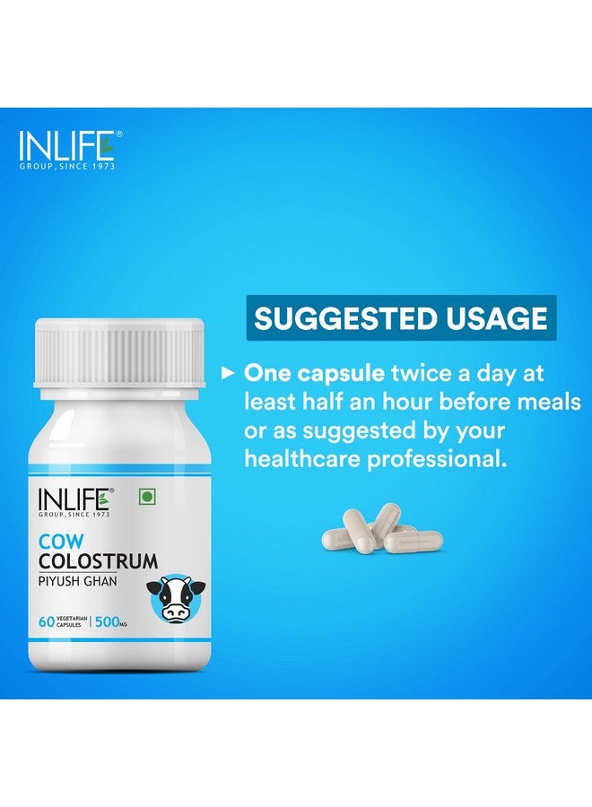 INLIFE Colostrum Capsules 500mg | Ayurvedic Immune & Gut Health Supplement - 60 Vegetarian Capsules (Pack of 1, 60) - Image 3