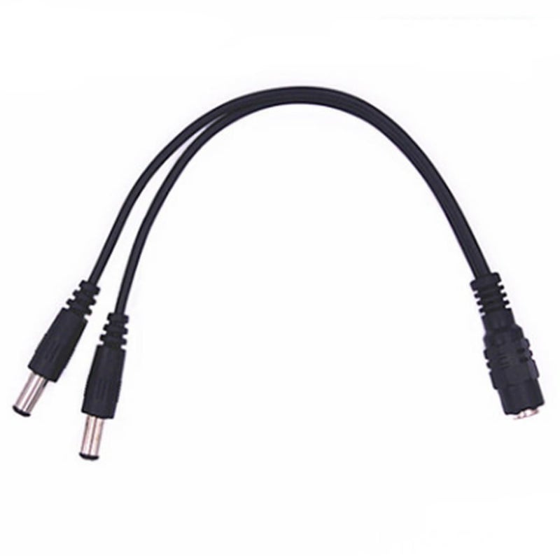 BronaGrand 2pcs DC Power 1 Female to 2 Male 5.1mm X 2.1mm DC Power Adapter Splitter Cable for CCTV Security Cameras LED Strip Light - Image 4