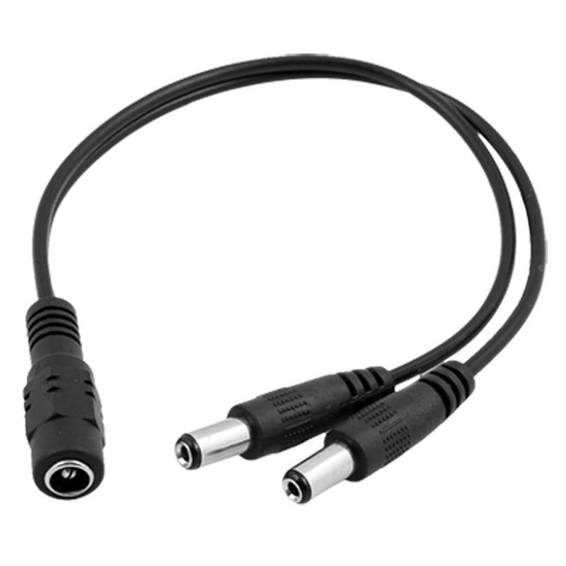 BronaGrand 2pcs DC Power 1 Female to 2 Male 5.1mm X 2.1mm DC Power Adapter Splitter Cable for CCTV Security Cameras LED Strip Light - Image 3