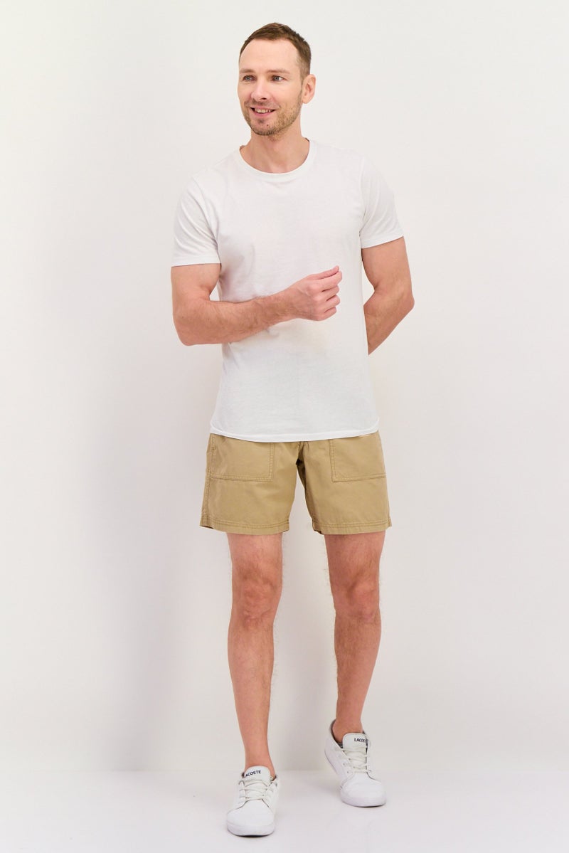 GAP Men Plain 7 Inseam Basic Shorts, Khaki  - Image 3