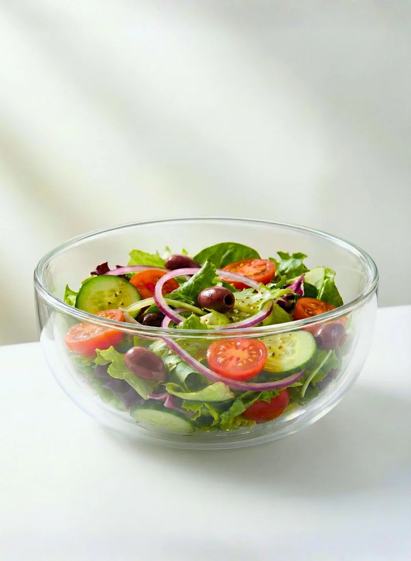 1 تشيس وعاء زجاجي مزدوج الجدار من البورسليكات - ١٤٠٠ مل | وعاء مقاوم للحرارة ومعزول للسلطة والكاري والحساء والمعكرونة وغيرها - قطعة واحدة