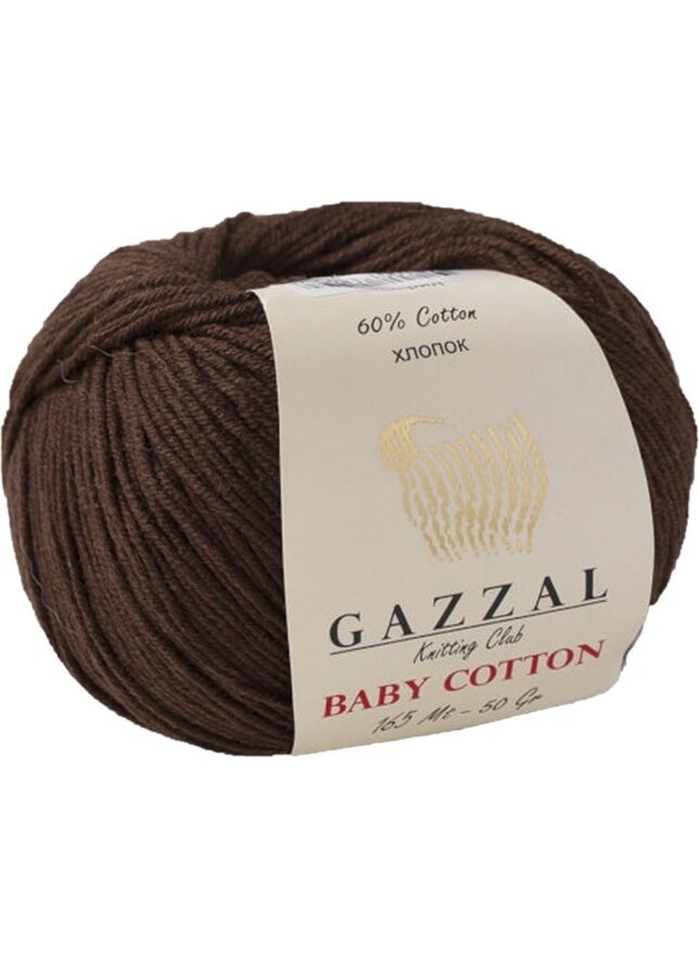Gazzal Baby Cotton Brown Baby Wool-3436 