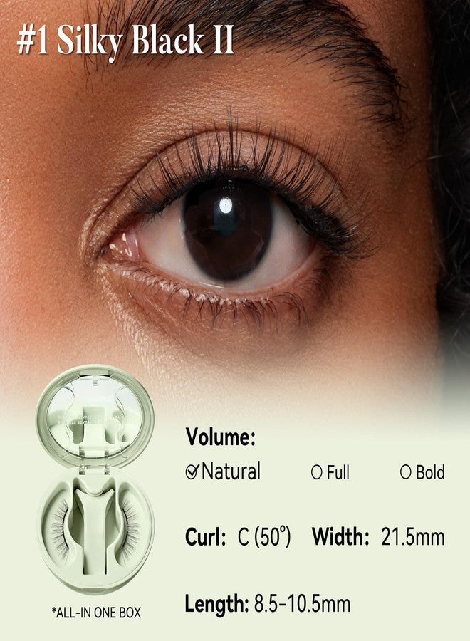 WOSADO Monet's Flower Garden [Silky Black II] Soft Magnetic Eyelashes Kit with Applicator, Reusable Glue-free Wispy Magnetic Lashes, Cruelty-free False Lashes, Waterproof, Lightweight - Image 5