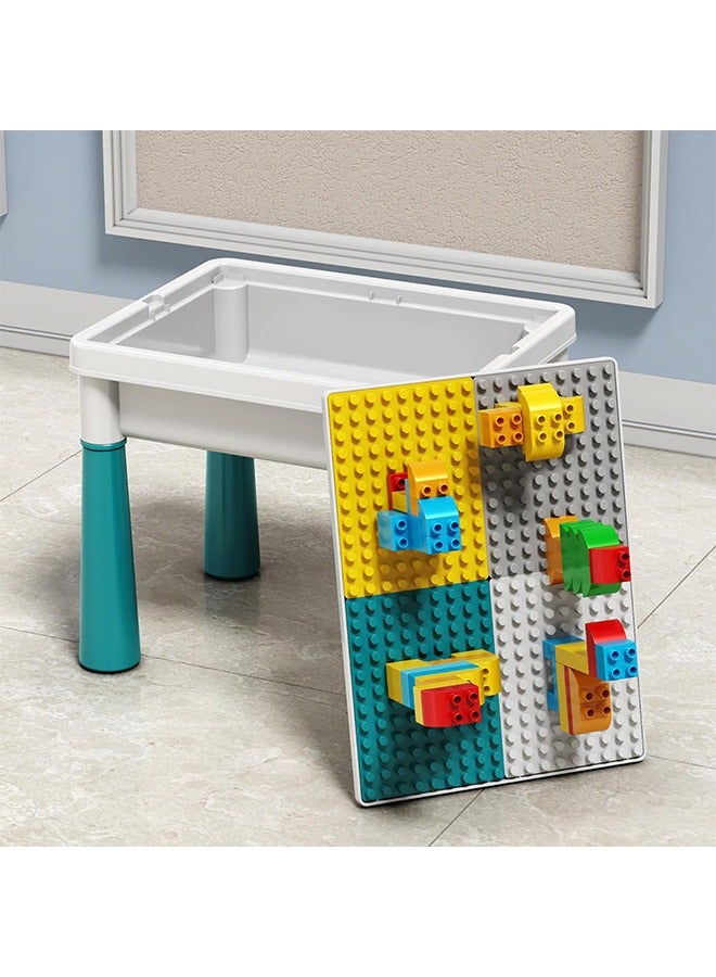 Kids Activity Table Toddlers Kids Table, Kids Sensory Table for Playing Building Blocks, Sand  Water, Color Dough, Art  Craft, Drawing  Learning (Small) - Image 2