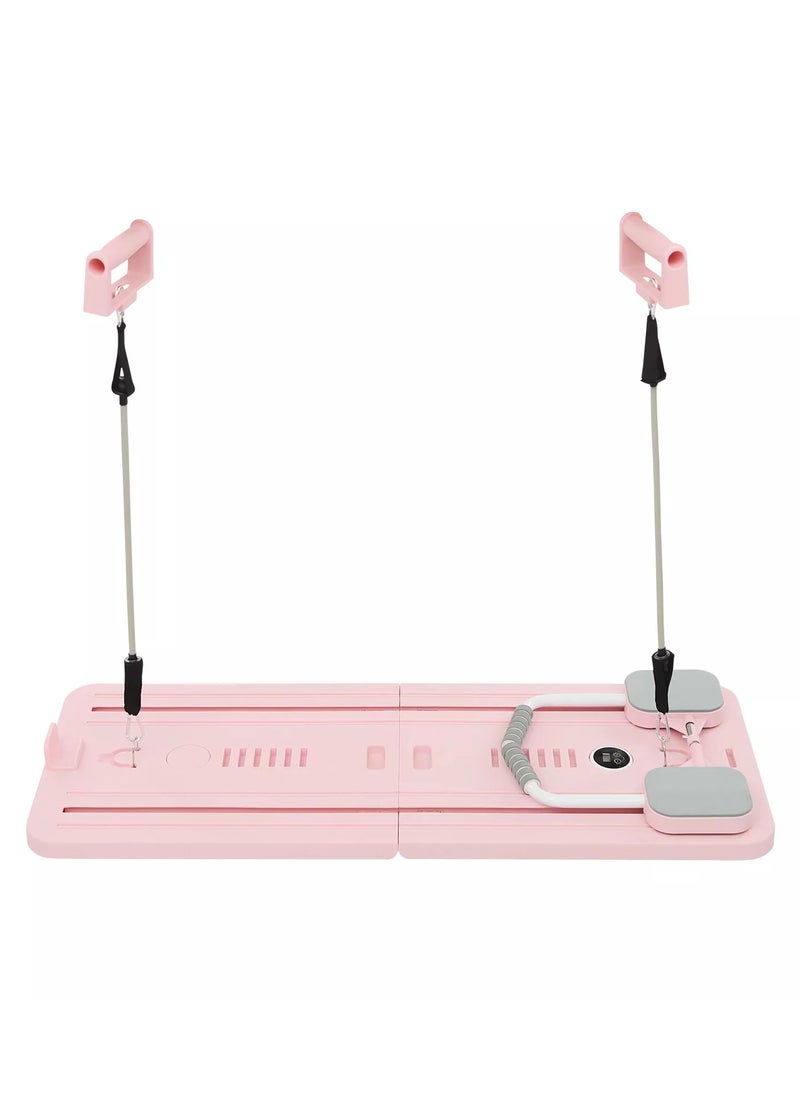 KUYING - Multifunctional Pilates Core Trainer Abdominal and Push-Up Workout Board,home yoga equipment and gym arm and leg training with anti slip carpet-Pink - Image 1
