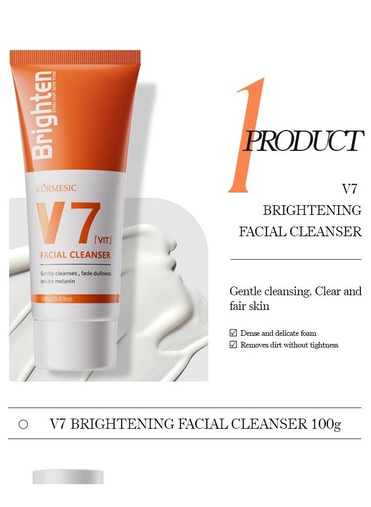 Kormesic [نظام مزدوج لفيتامين سي] 7 أنواع من سيروم فيتامين سي + غسول تفتيح 100غ | تنظيف لطيف · إشراق مكثف - Image 3