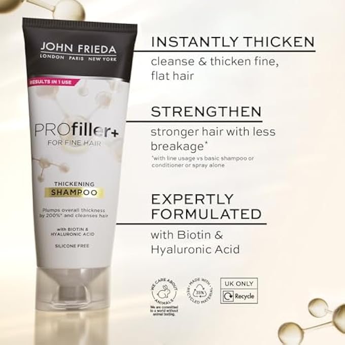 John Frieda PROFILLER+ THICKENING SHAMPOO FOR THIN, FINE HAIR, 250ML - Image 2