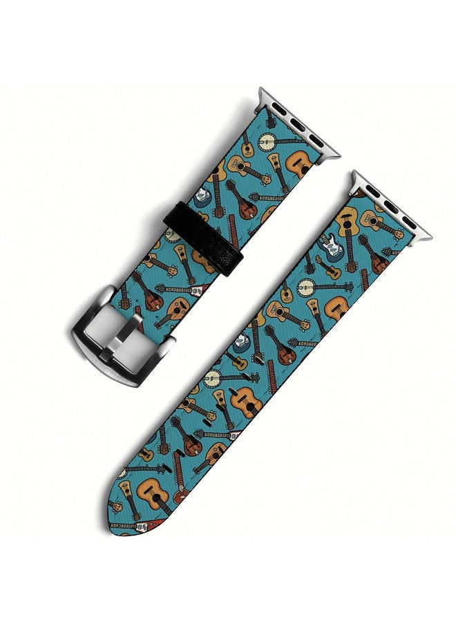NIBEMINENT Replacement Strap For Apple Watch Series 6/5/4/3/2/1/SE 42-44mm Guitar  - Image 1