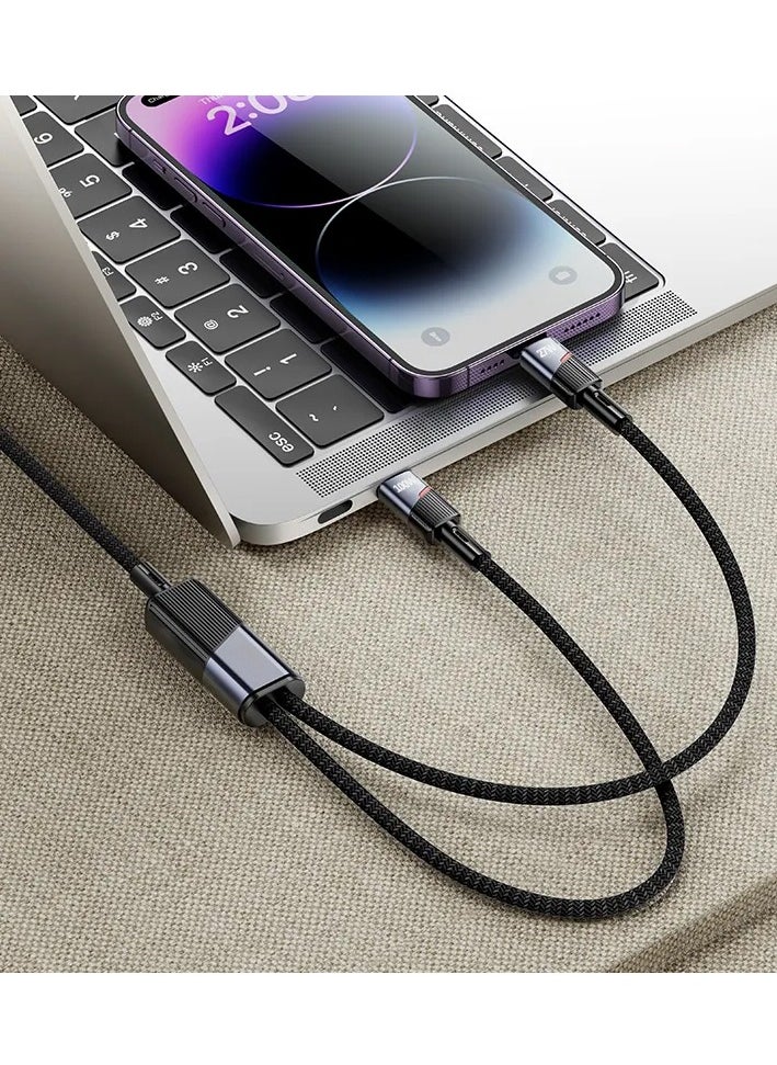 كابل ماكسويل 2 في 1 من سلسلة توين جيت USB-C متوافق مع لايتنينغ (1.2 متر) شحن سريع 100 واط متوافق مع iPhone 15 Pro Max، 15 Pro، 15 Plus، 14 Pro Max، 14 Pro وغيرها (أسود) - pzsku/Z6DCB41F122FADC03A77AZ/45/_/1740379170/6c30d6a0-7181-4fbd-969b-604453d01d72