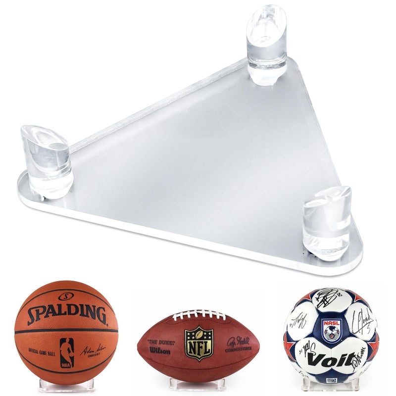 BCW BCW Acrylic Ball Stand 1 Pack  AntiSlip Design for Basketball Football and Soccer Ball Display