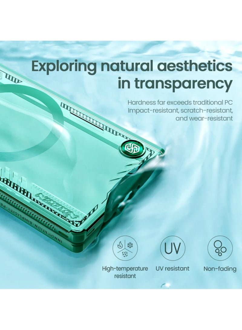 Nillkin Iceblade Magnetic Camera Protection Case for Samsung Galaxy Z Fold 6 5G – Green, Eco-Friendly Bio-Based Material, Aerospace Aluminum Stand, MagSafe Compatible, Anti-Slip Textured Surface