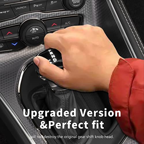 auovo Gear Shift Knob Trim Compatible with Dodge Charger Accessories Challenger 2015-2023 / Durango 2016-2024 (Black-Blue) - Image 5