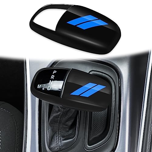 auovo Gear Shift Knob Trim Compatible with Dodge Charger Accessories Challenger 2015-2023 / Durango 2016-2024 (Black-Blue) - Image 1