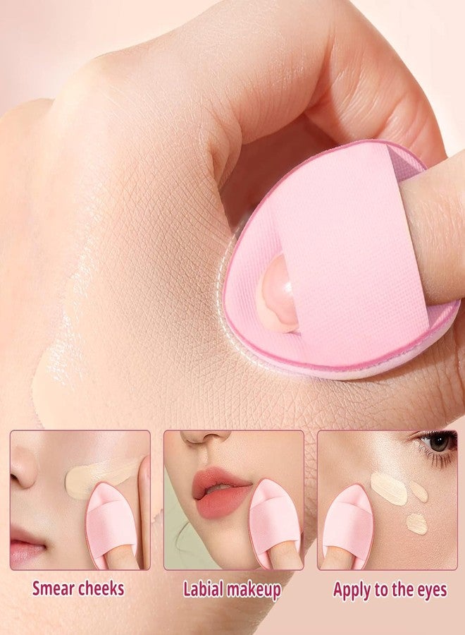 Gonegal Womens & Girls Makeup Sponge Blenders Pack(6in1) and 1 Pink Finger Sponge - Image 4