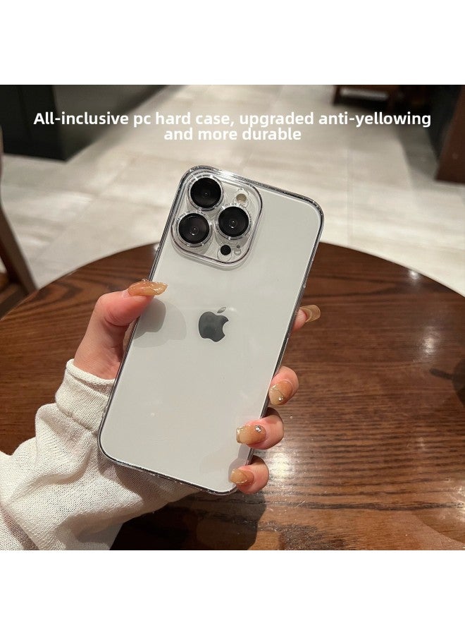 With Lens Film For Iphone 15 Phone Case Advanced Sense 14pro Hard Case Transparent For Iphone13 Protective Case-Color:All-inclusive Lens Film Mobile Phone Case [sealing Pocket + Lens Film]]-Applicable Model:For Iphone 16