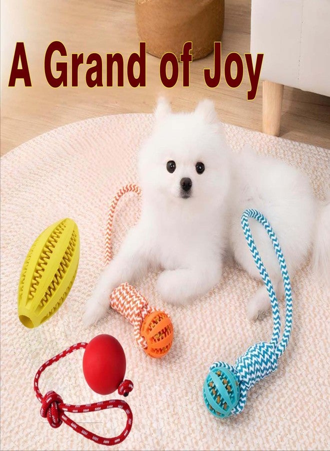 Novique 3 Pack Heavy Duty Dog Rope Toys for Breed Aggressive Chewers, Treat Balls and Dog Squeaky Toy for Puppies & Small Dogs - Image 5