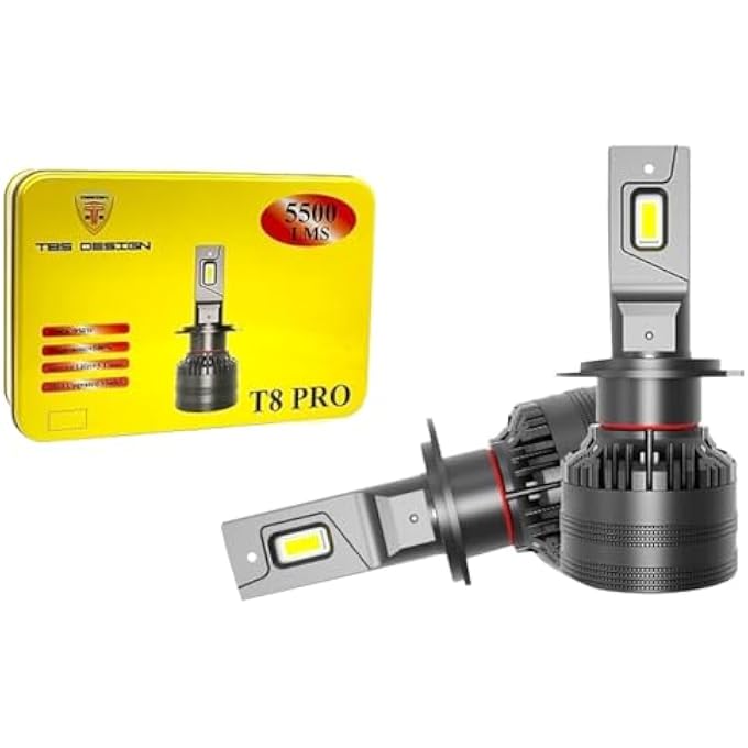 T8 Pro H3 Led Headlight Bulbs 120Watts 12000 Lumens Extremely Bright 5500K Upgraded Csp Chips Conversion Kit Halogen Replacement Ip65 Waterproof Pack Of 2