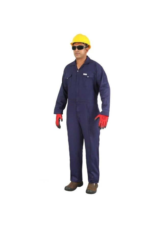 Vaultex HEV 200GSM Cotton Coverall, Navy Blue, Medium