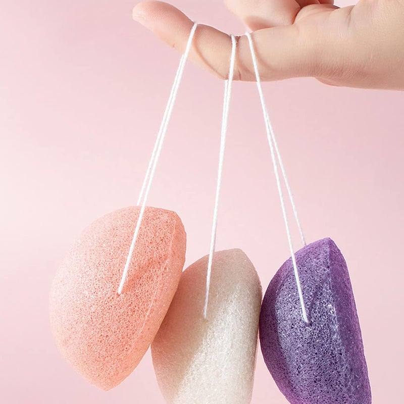 Excefore Natural Konjac Facial Sponges for Gentle Face Cleansing and Exfoliation Deep Pore Facial Cleansing Sponge 6 Pack - Image 5