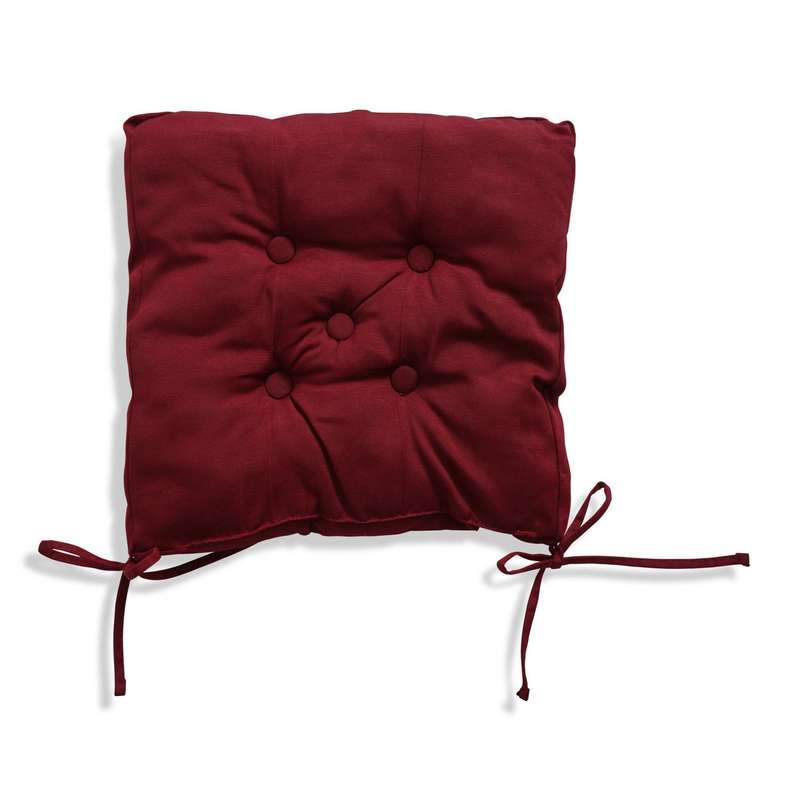 Pan Home Trevor Textured Chairpad 40x40+3cm - Burgundy - 175FBR9900864 - Image 4