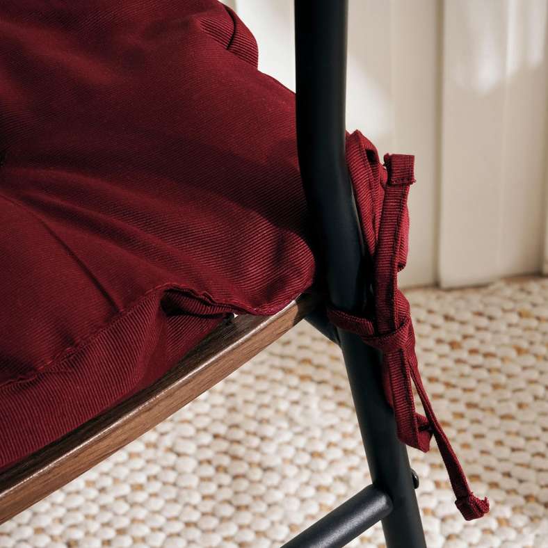 Pan Home Trevor Textured Chairpad 40x40+3cm - Burgundy - 175FBR9900864 - Image 3