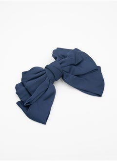 Large Dark Blue Hair Barrete Bow Hair Clip