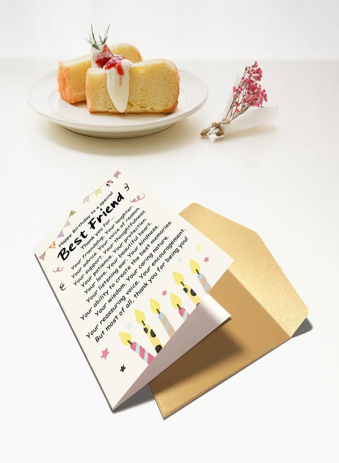 Chenive Birthday Card for Friend, Best Friend Birthday Card, Poem Birthday Card for Bestie BFF Soulmate, Happy Birthday to A Special Best Friend - Image 5