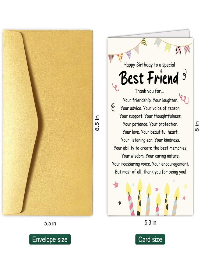 Chenive Birthday Card for Friend, Best Friend Birthday Card, Poem Birthday Card for Bestie BFF Soulmate, Happy Birthday to A Special Best Friend - Image 2