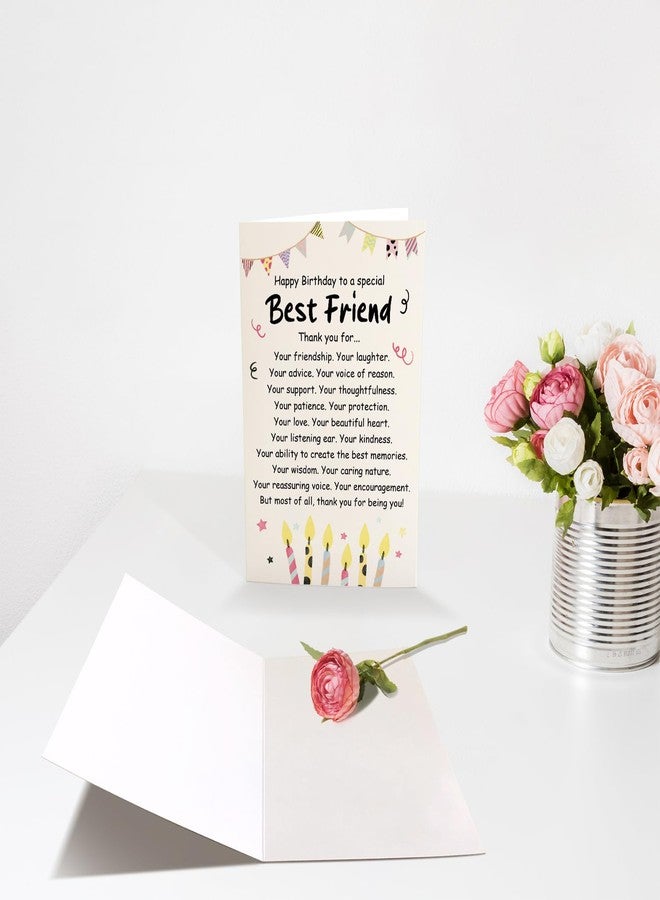 Chenive Birthday Card for Friend, Best Friend Birthday Card, Poem Birthday Card for Bestie BFF Soulmate, Happy Birthday to A Special Best Friend - Image 3