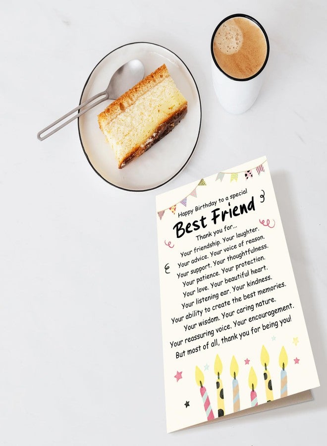 Chenive Birthday Card for Friend, Best Friend Birthday Card, Poem Birthday Card for Bestie BFF Soulmate, Happy Birthday to A Special Best Friend - Image 4