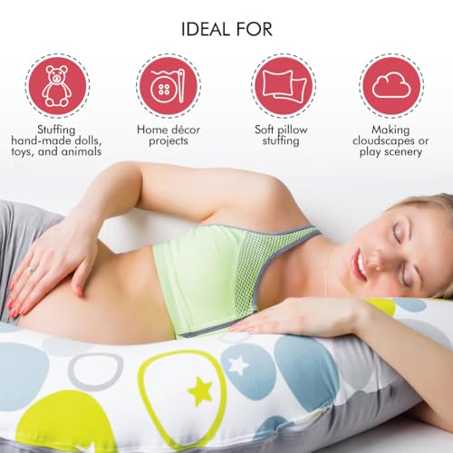 Poly-Fil Fairfield The Original Poly-Fil, Premium Polyester Fiber Fill, Soft Pillow Filler, Stuffing for Stuffed Animals, Toys, Cloud Decorations, and More, Machine-Washable, 20-ounce Bag - Image 4