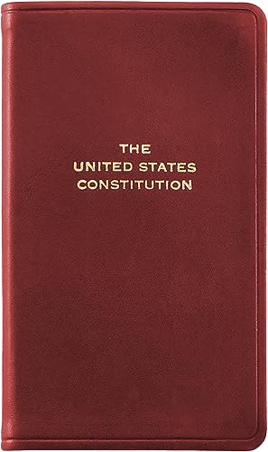 Graphic Image The United States Constitution and Related Documents | Published and Bound in the USA | Genuine Leather Soft Cover | Pocket Size, Burgundy - Image 1